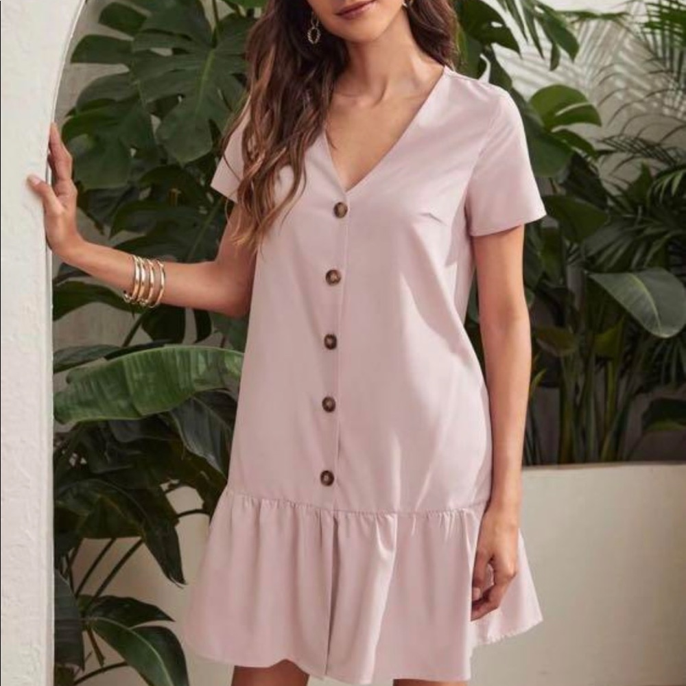 Cute striped button front dress
